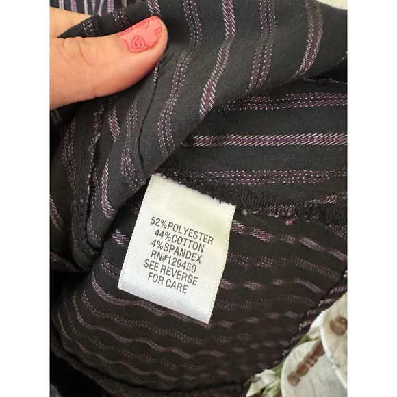 Apt 9 Petite Large striped blouse - Picture 5 of 8